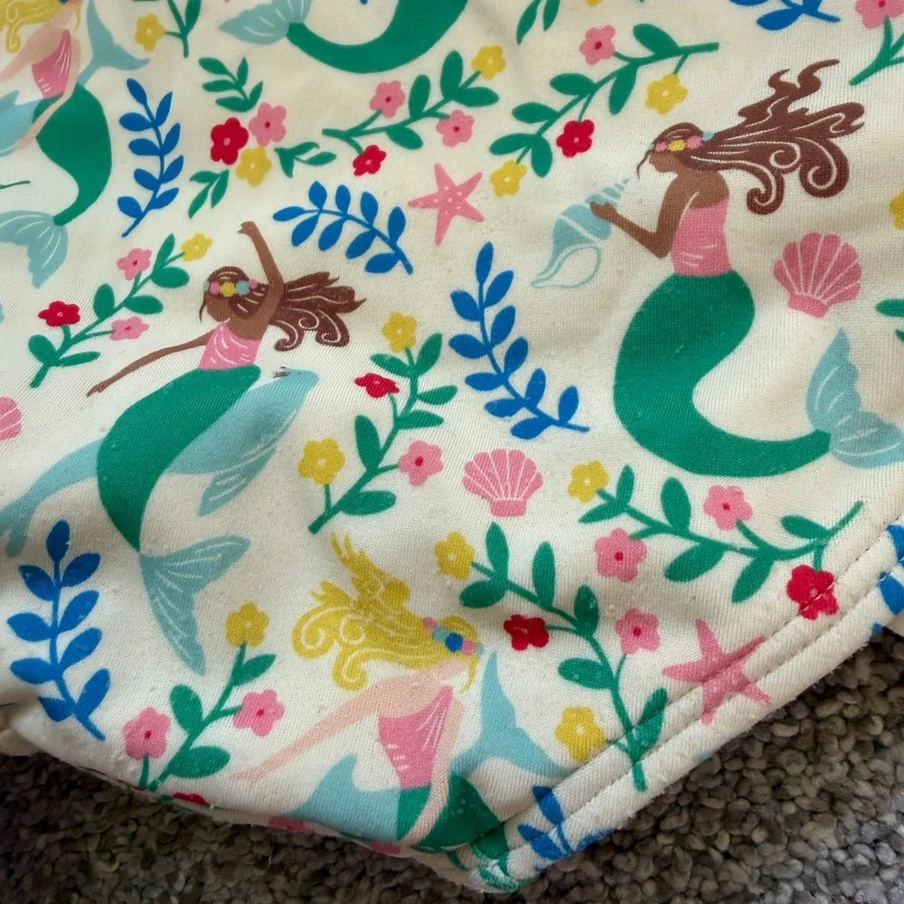 Mini Boden Halterneck Mermaid Swimsuit Ruffle Trim Size 2-3 Years Beach